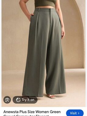 Anewsta Stylish Green Trousers 22 2xl